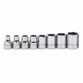 Williams Socket Set, 10 Pieces, 1/2 Inch Dr, Shallow, 1/2 Inch Size JHWWSS-810RC